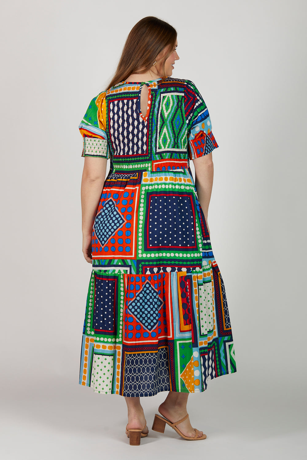 Minden Shirred Dress in Arthouse