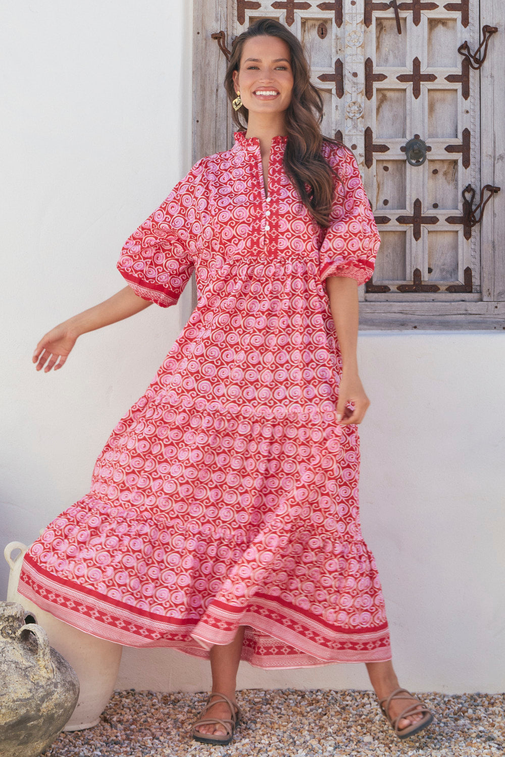 Mirabelle Frill Dress in Emberlyn