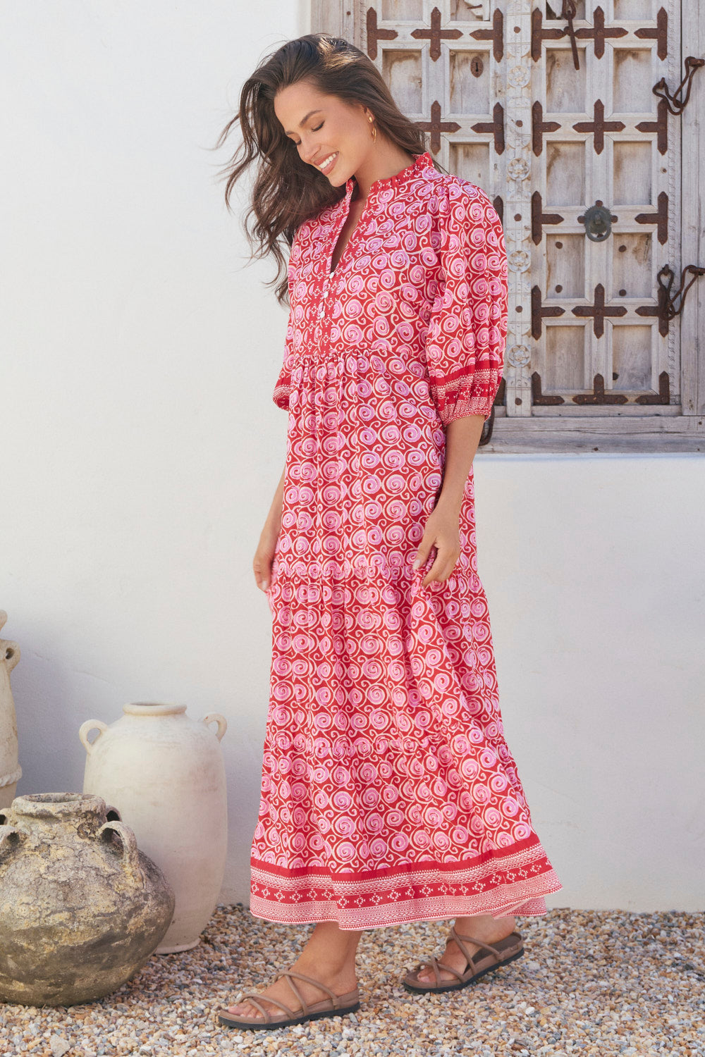 Mirabelle Frill Dress in Emberlyn