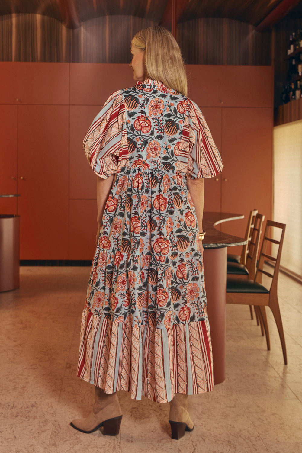 Mirabelle Frill Dress in Riviera