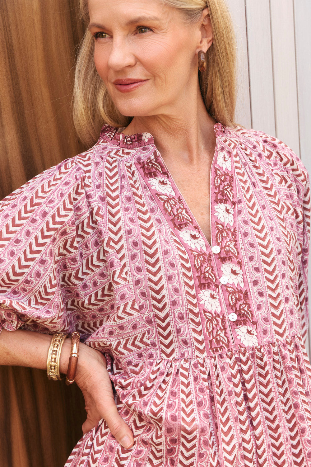 Mirabelle Frill Dress in Saffron