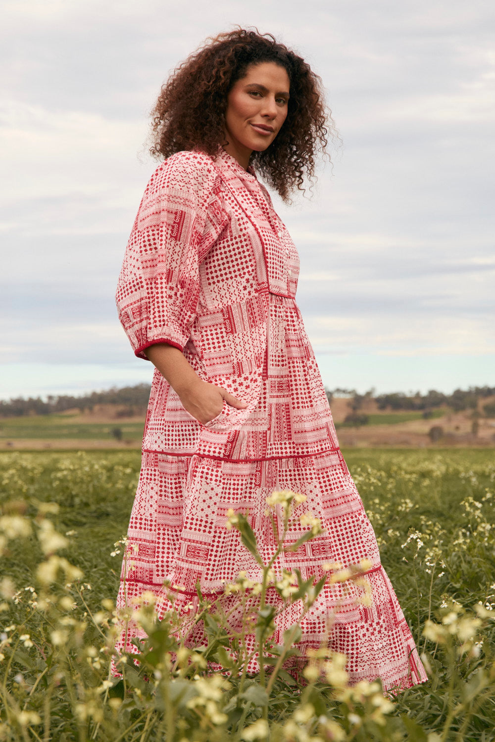 Mirabelle Frill Dress in Sienna
