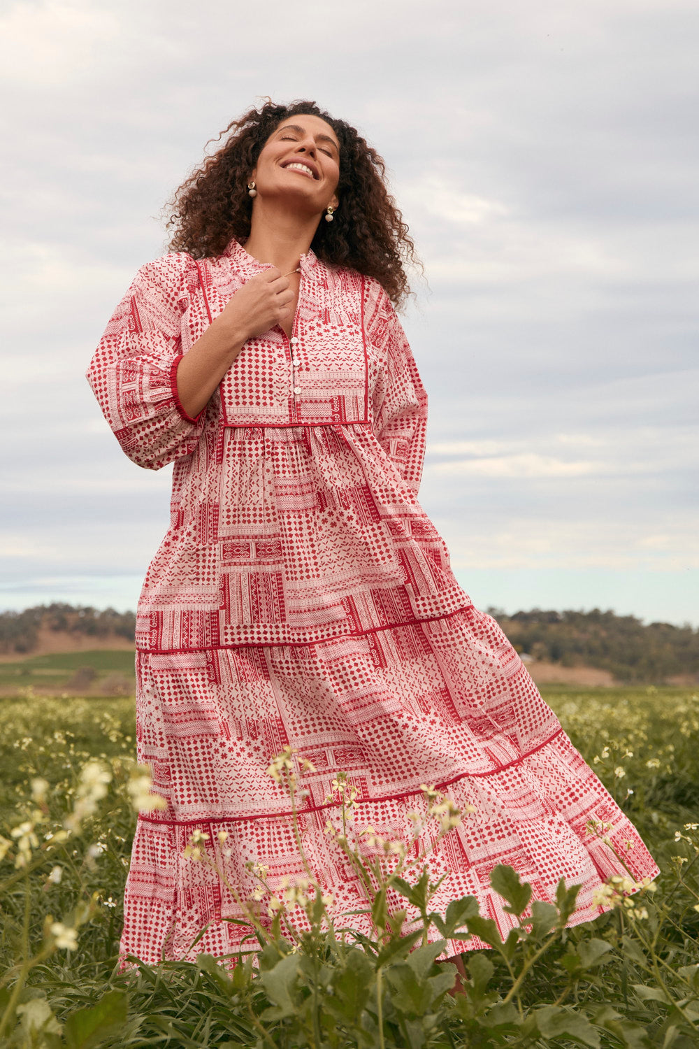 Mirabelle Frill Dress in Sienna