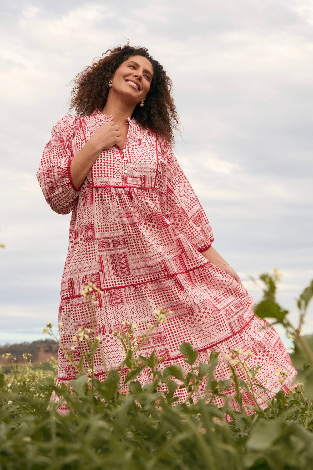 Mirabelle Frill Dress in Sienna