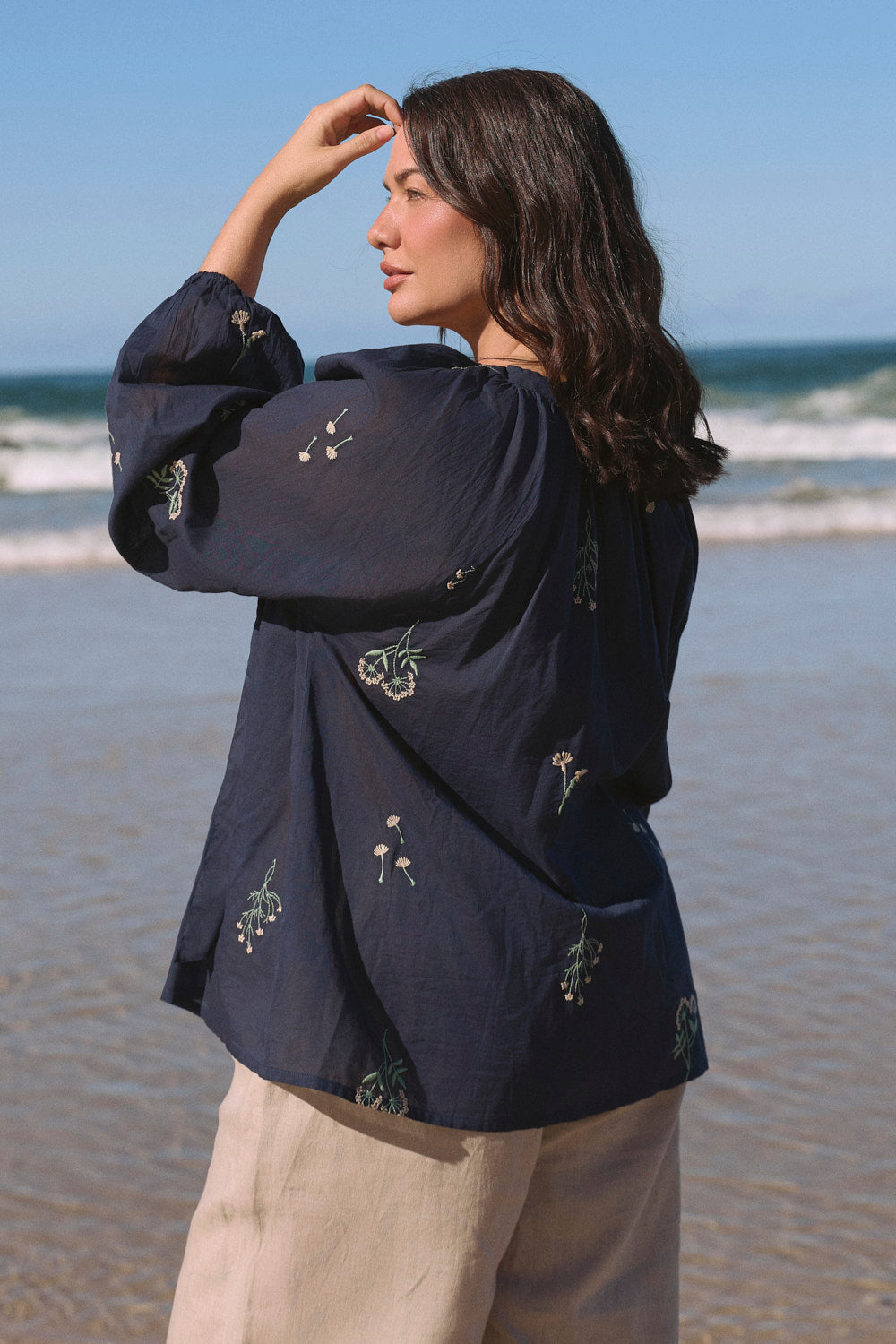 Nova Neck Tie Blouse in Seraphine