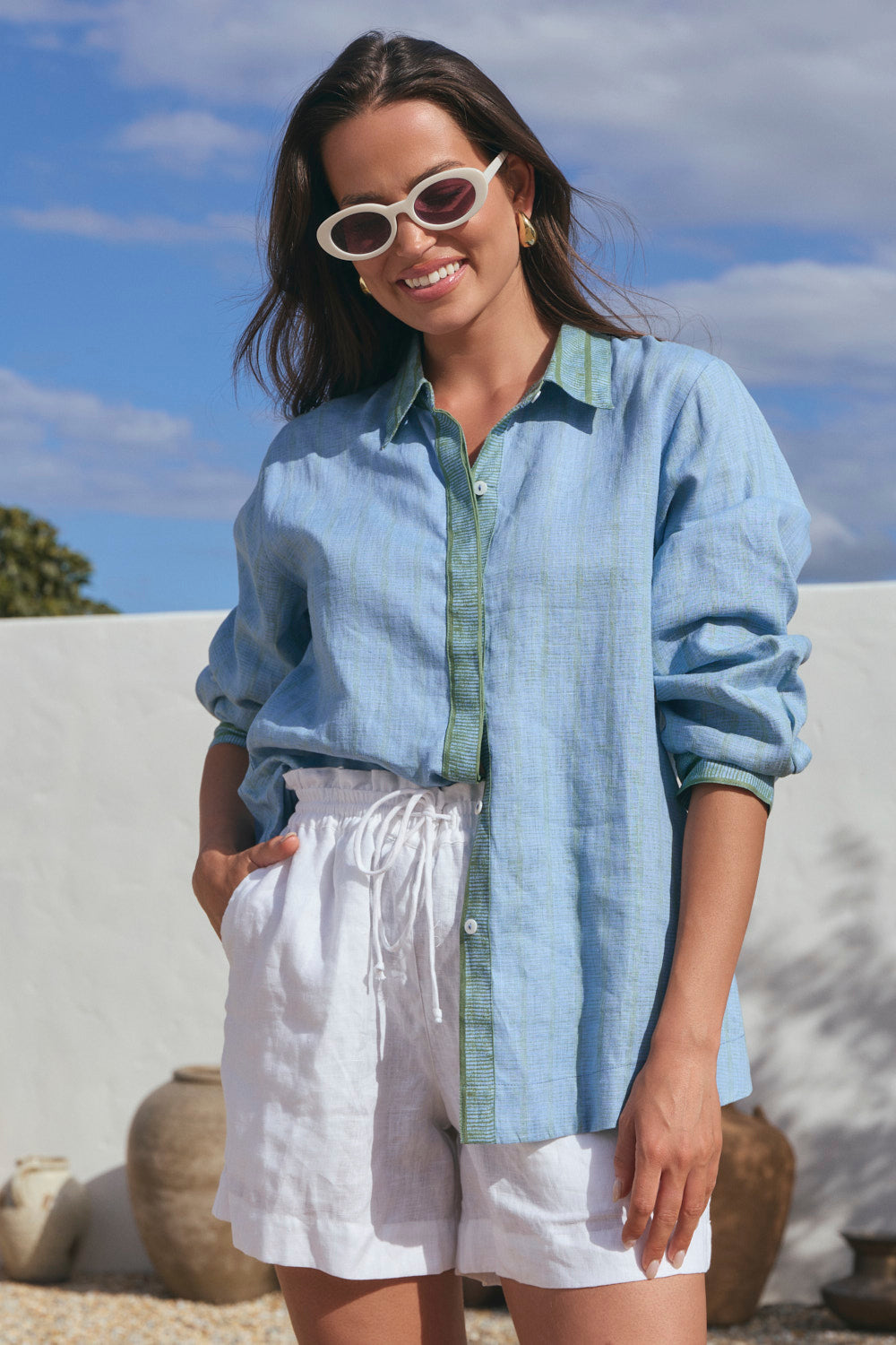 Oversized Boyfriend Shirt in Seabourne