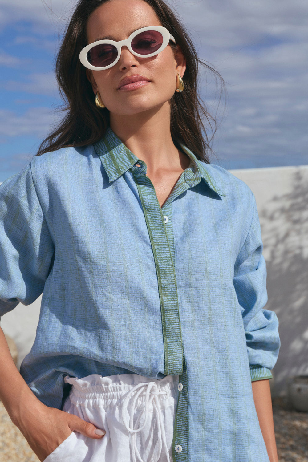 Oversized Boyfriend Shirt in Seabourne