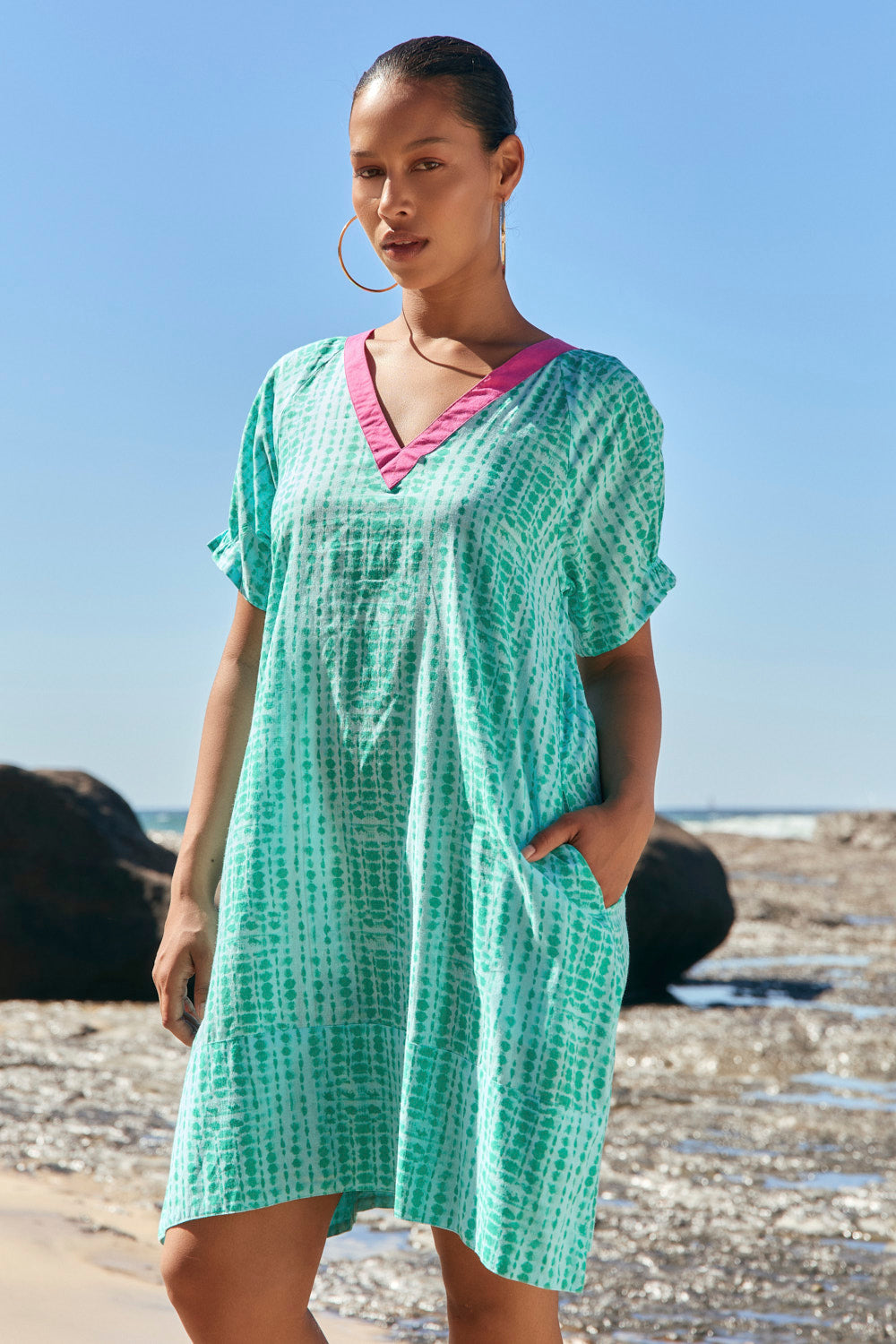 Pearson A-Line Dress in Tropical Tides