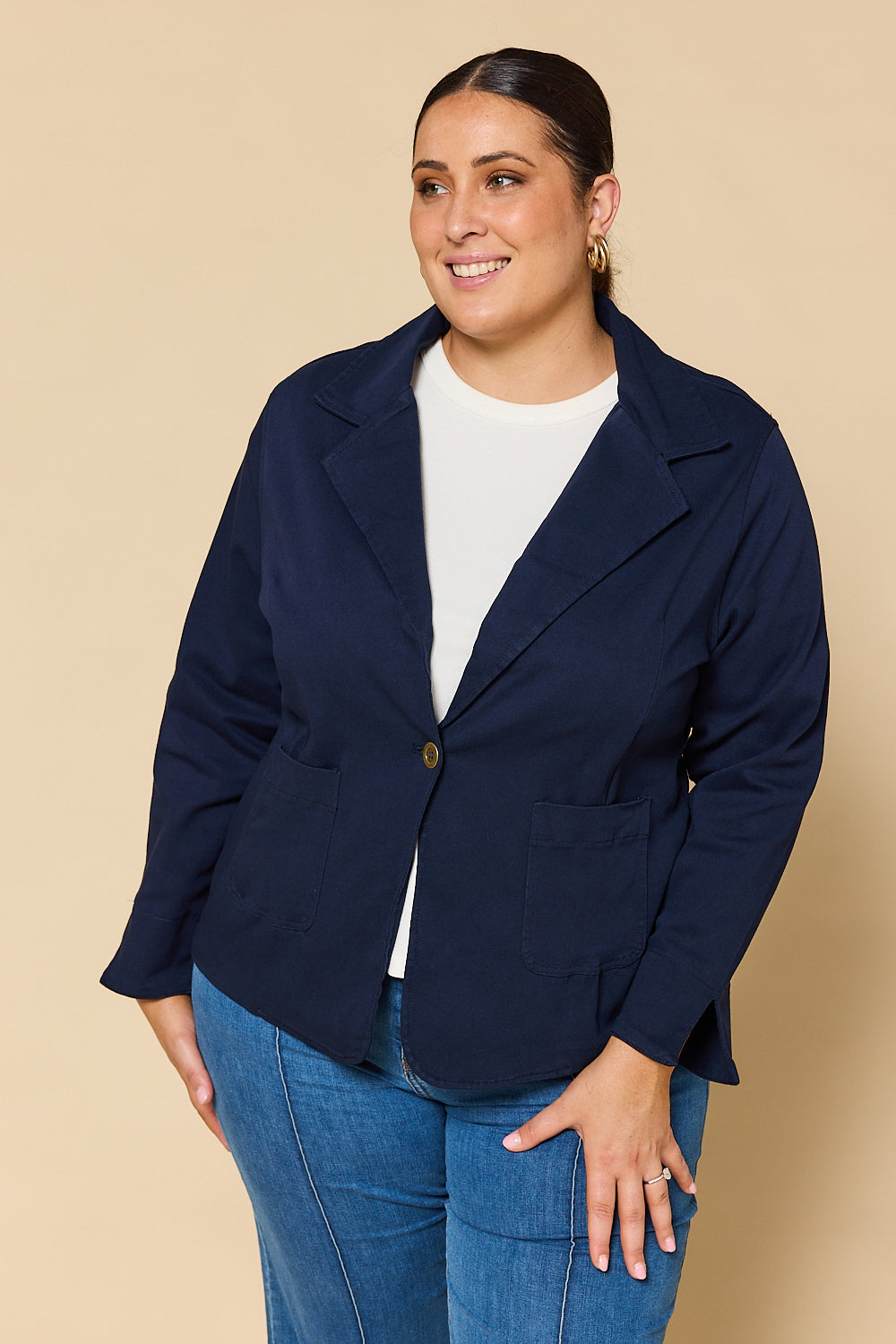 Adrift Ponte Blazer in Navy – Adrift Clothing