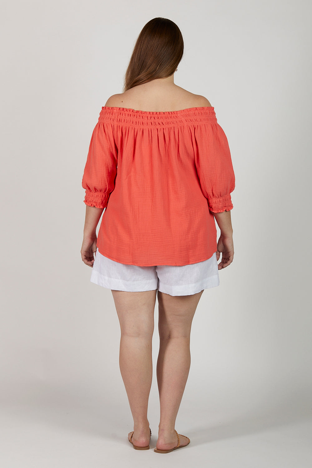 Poppy Off The Shoulder Top in Candlelight