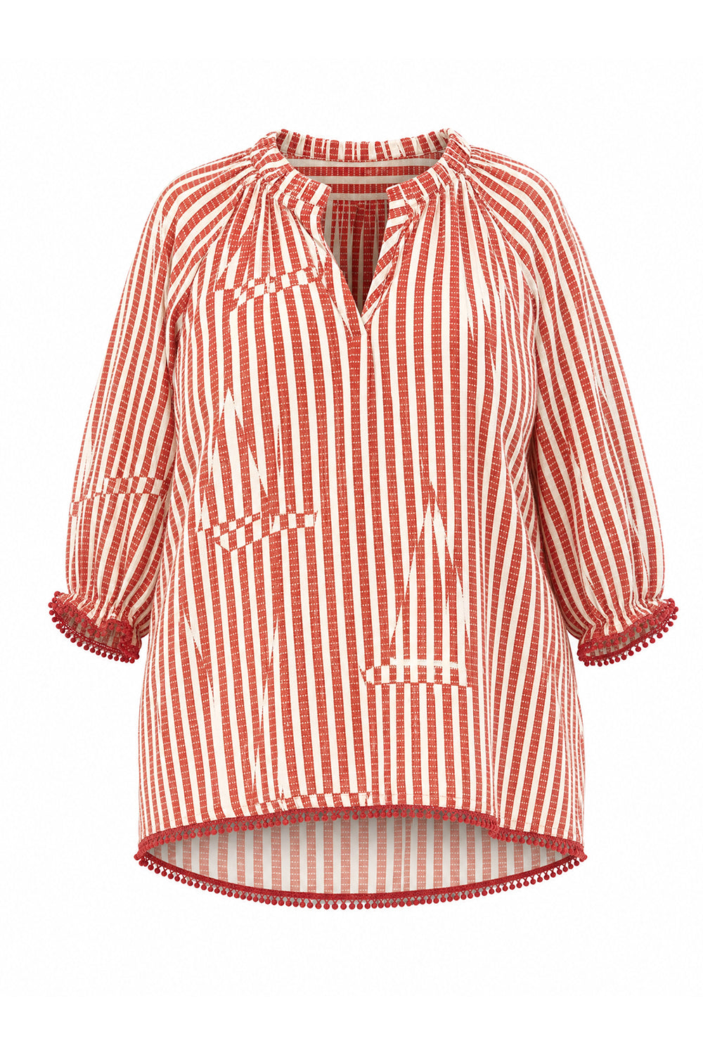 Robin Cotton Silk Blouse in Boat Stripe