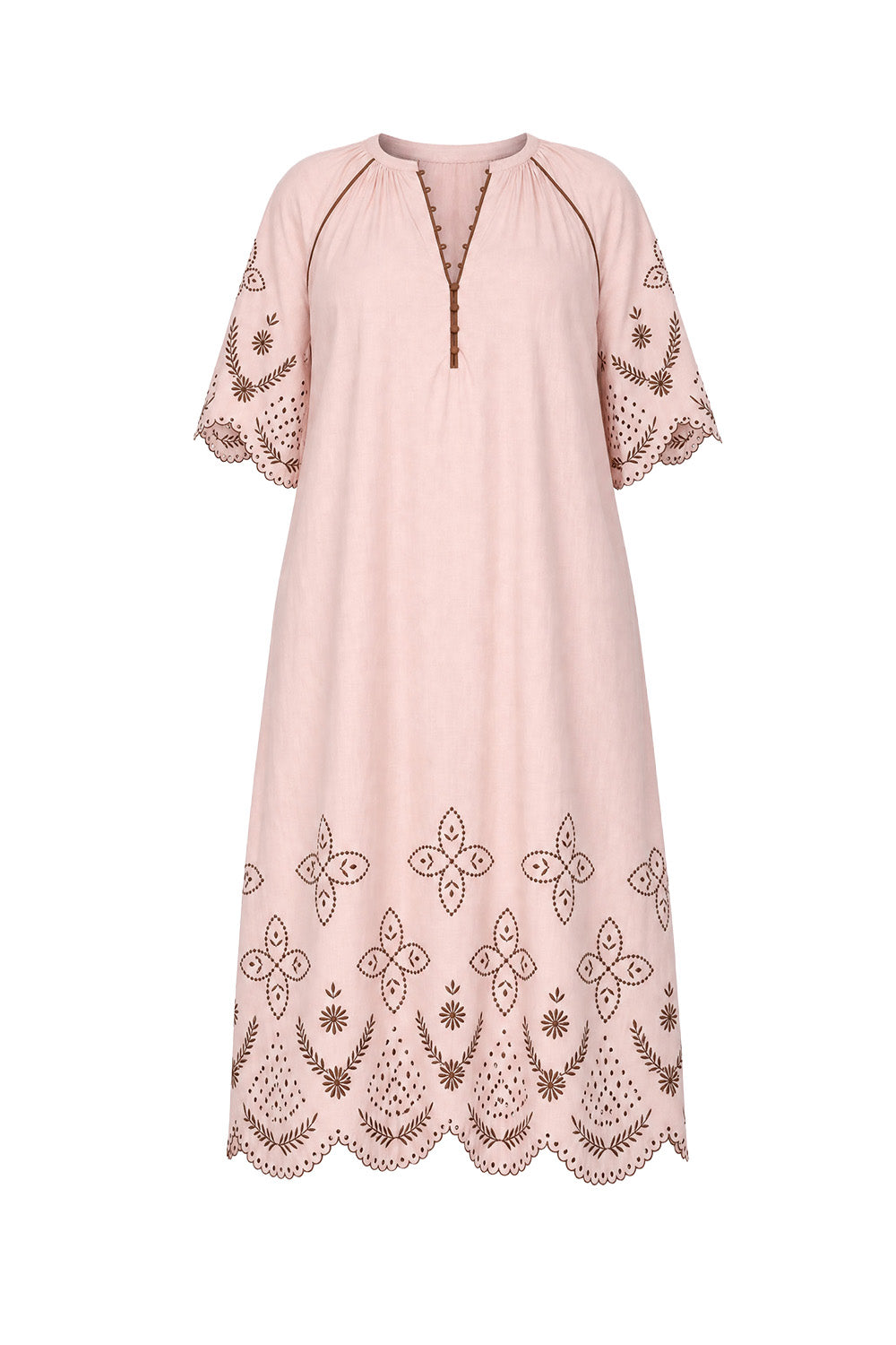 Robin Embroidered Dress in Dawn