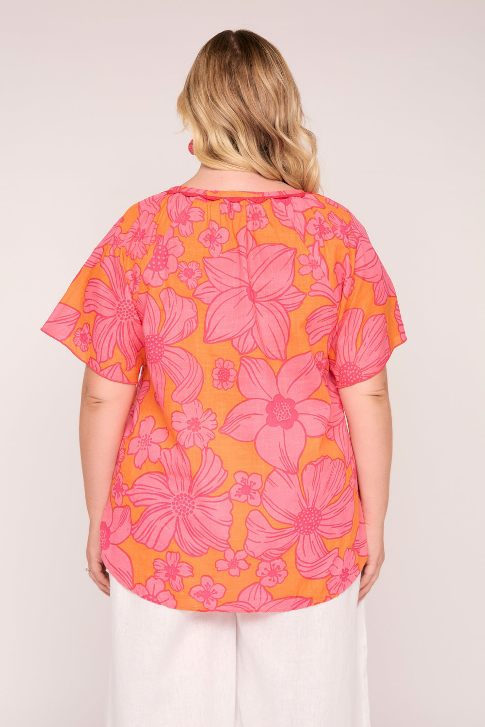 Robin Peasant Top in Flower Shower