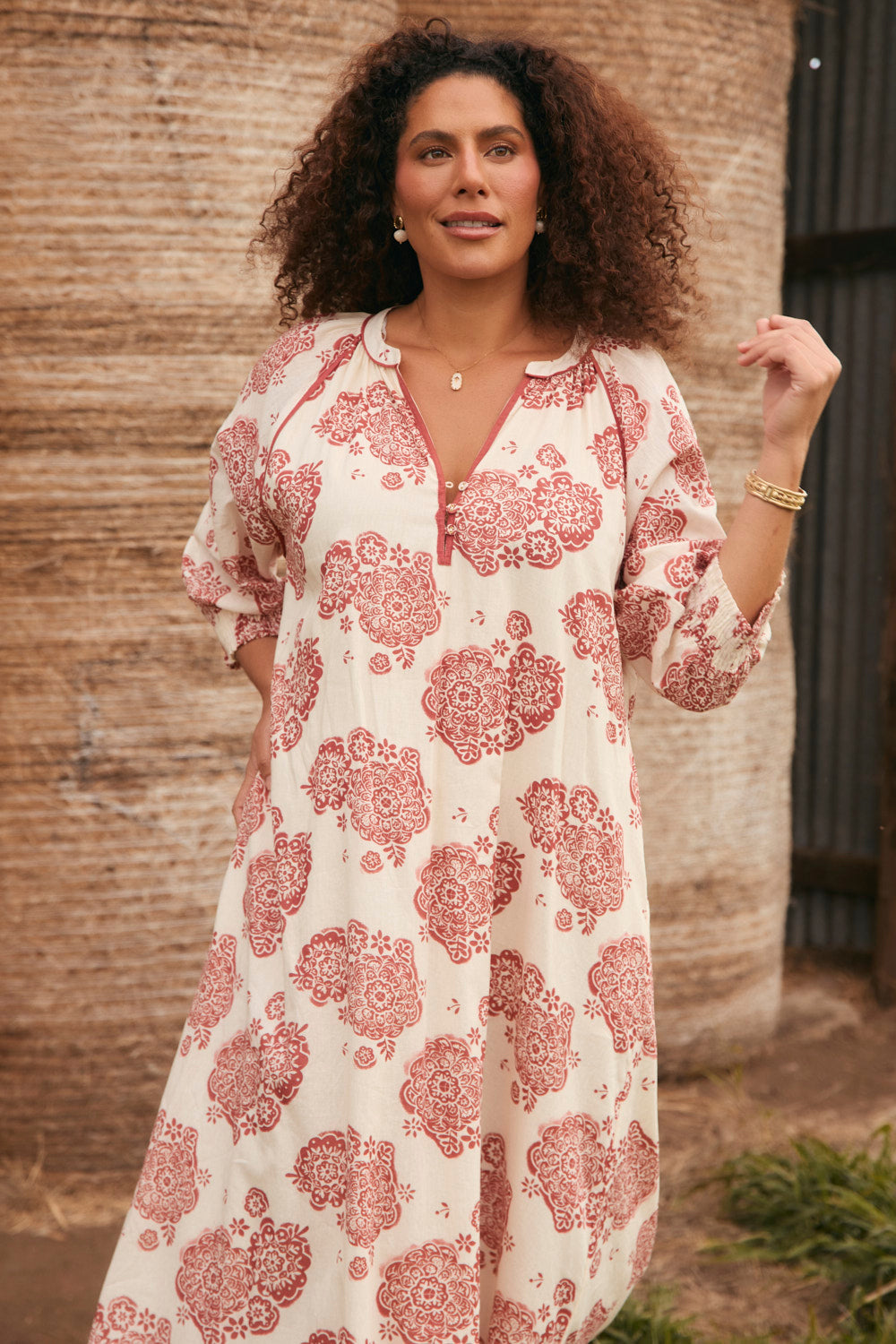 Robin Tunic Dress in Moroccan Belle Coral