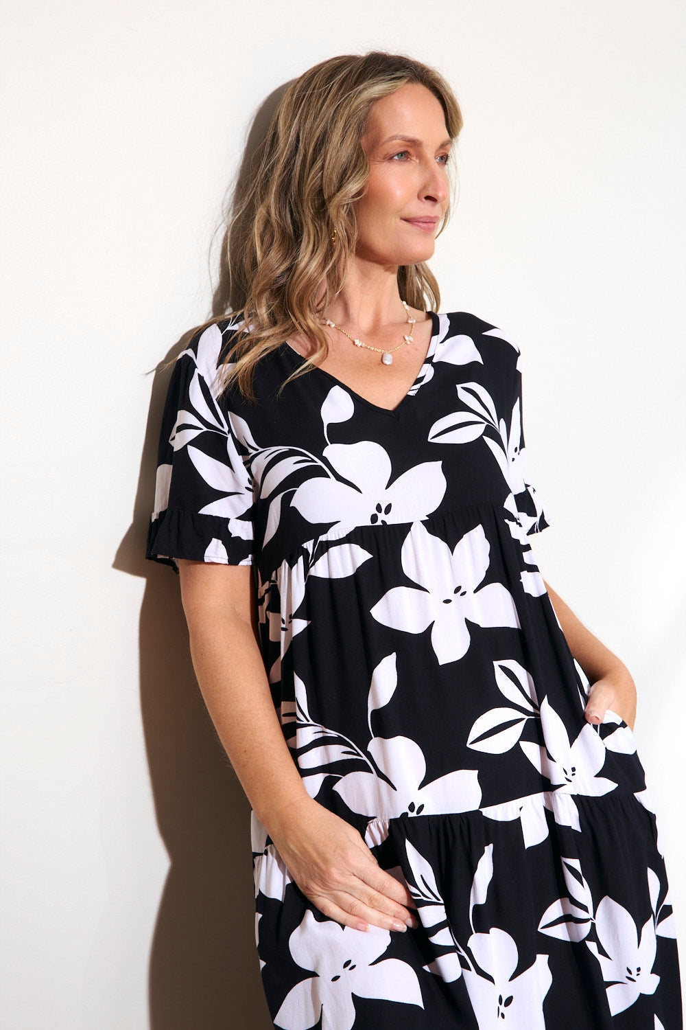 Sabrina Maxi Dress in Night Blooms