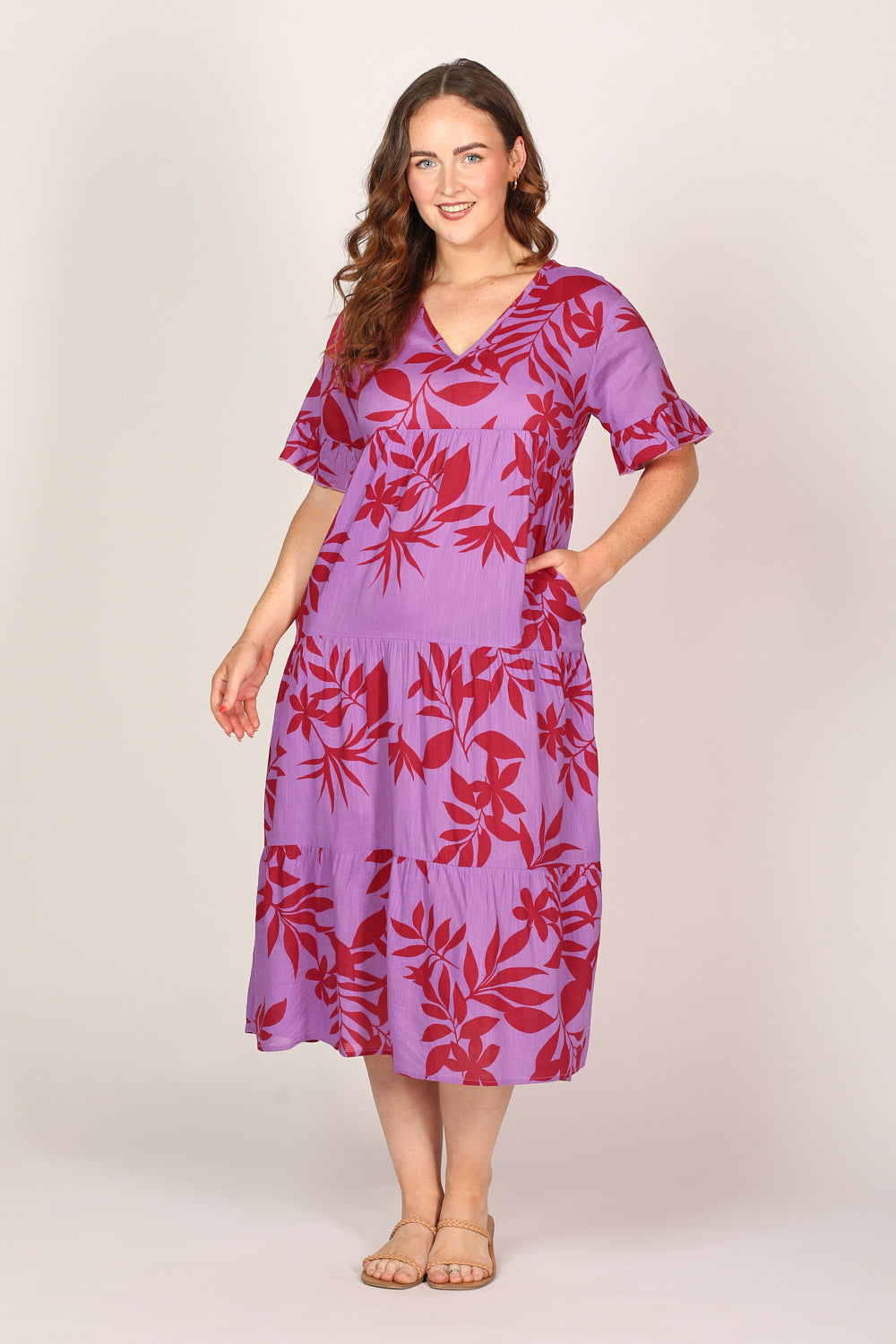 Sabrina Maxi Dress in Fuchsia Fever