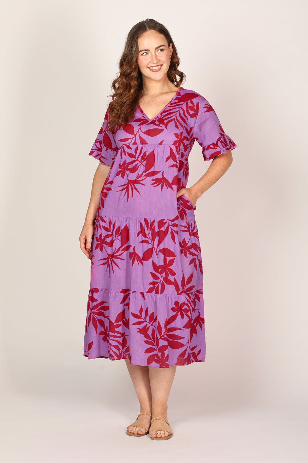 Sabrina Maxi Dress in Fuchsia Fever