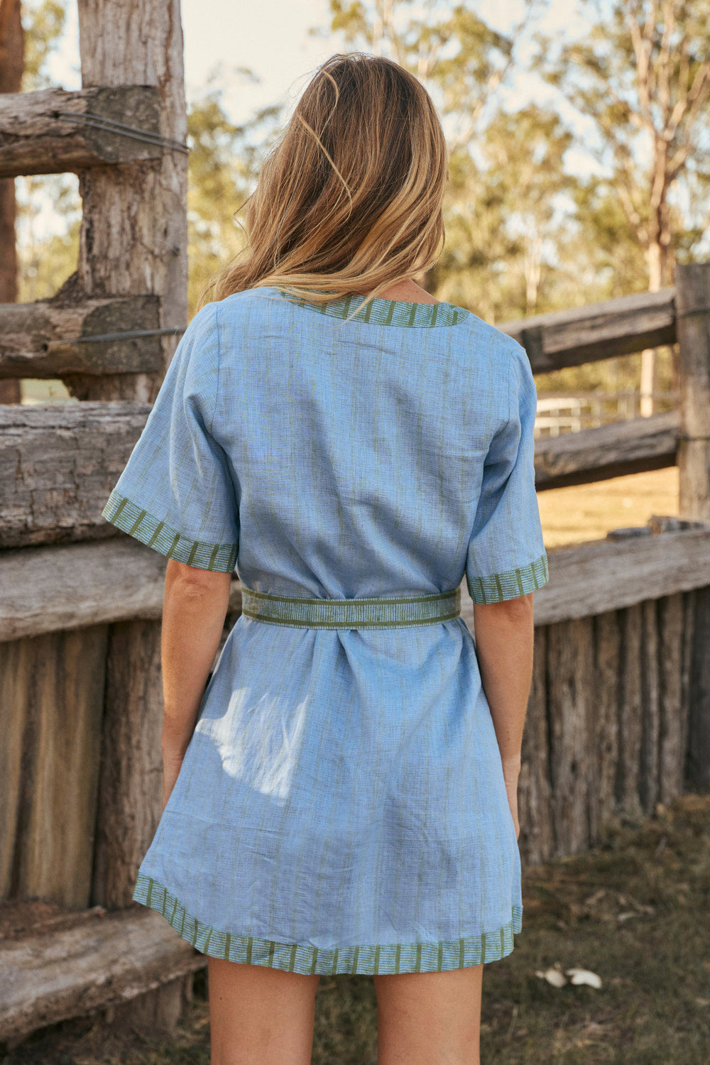 Sacha Linen Shift Dress in Seabourne