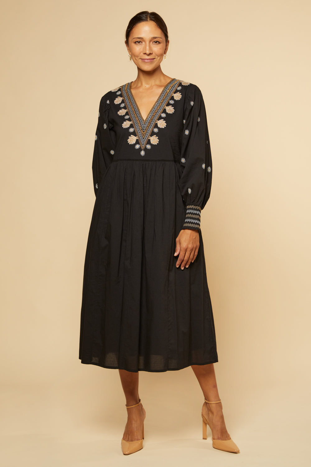 Sadie Embroidered Dress in Sanctuary