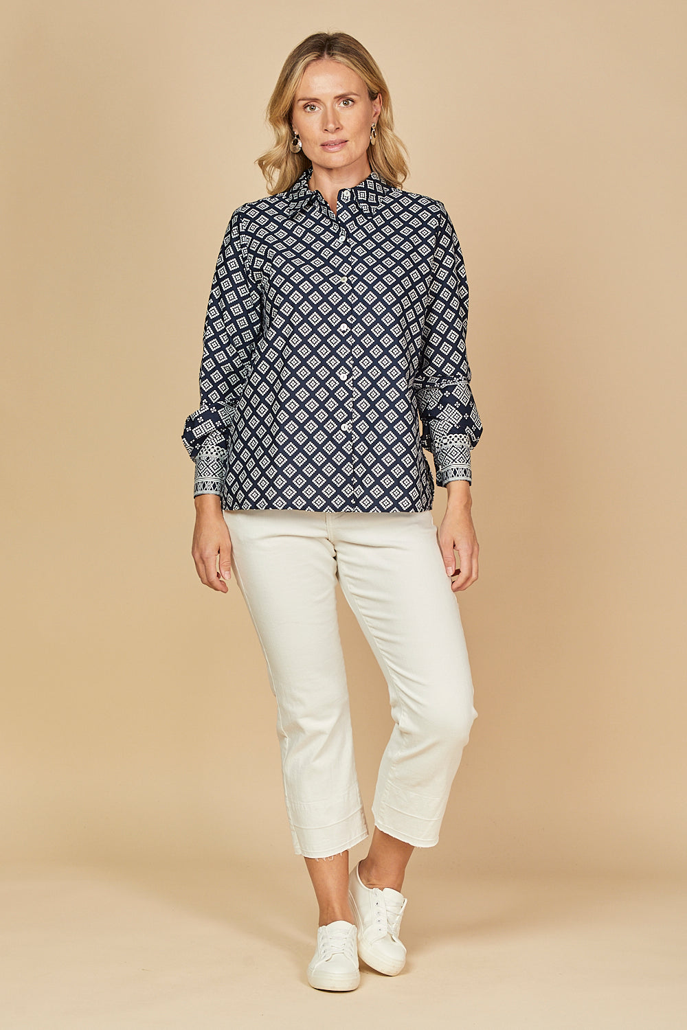 Sam Shirt in Navy Iris