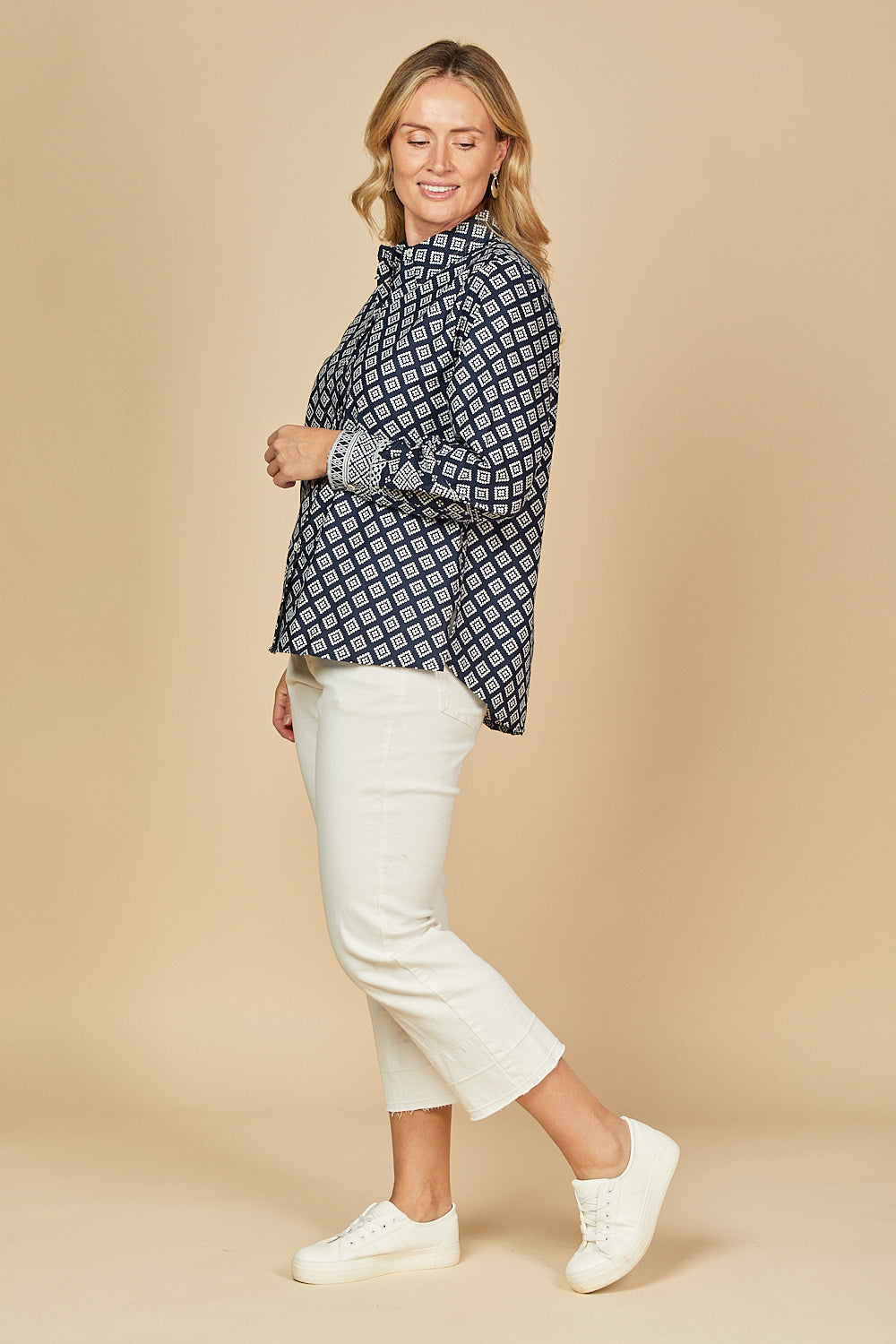 Sam Shirt in Navy Iris