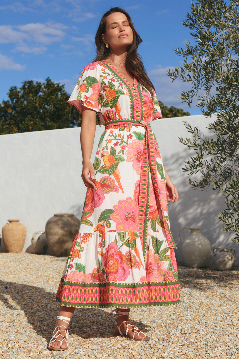 Savelle Midi Dress in La Rambla