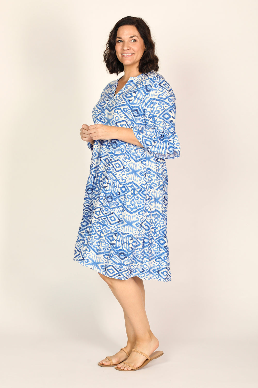 Scout Tiered Dress in Azure Sky