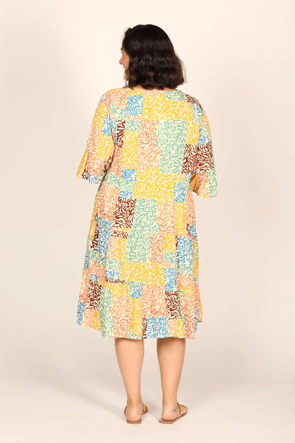 Scout Tiered Dress in Pretty Patchwork