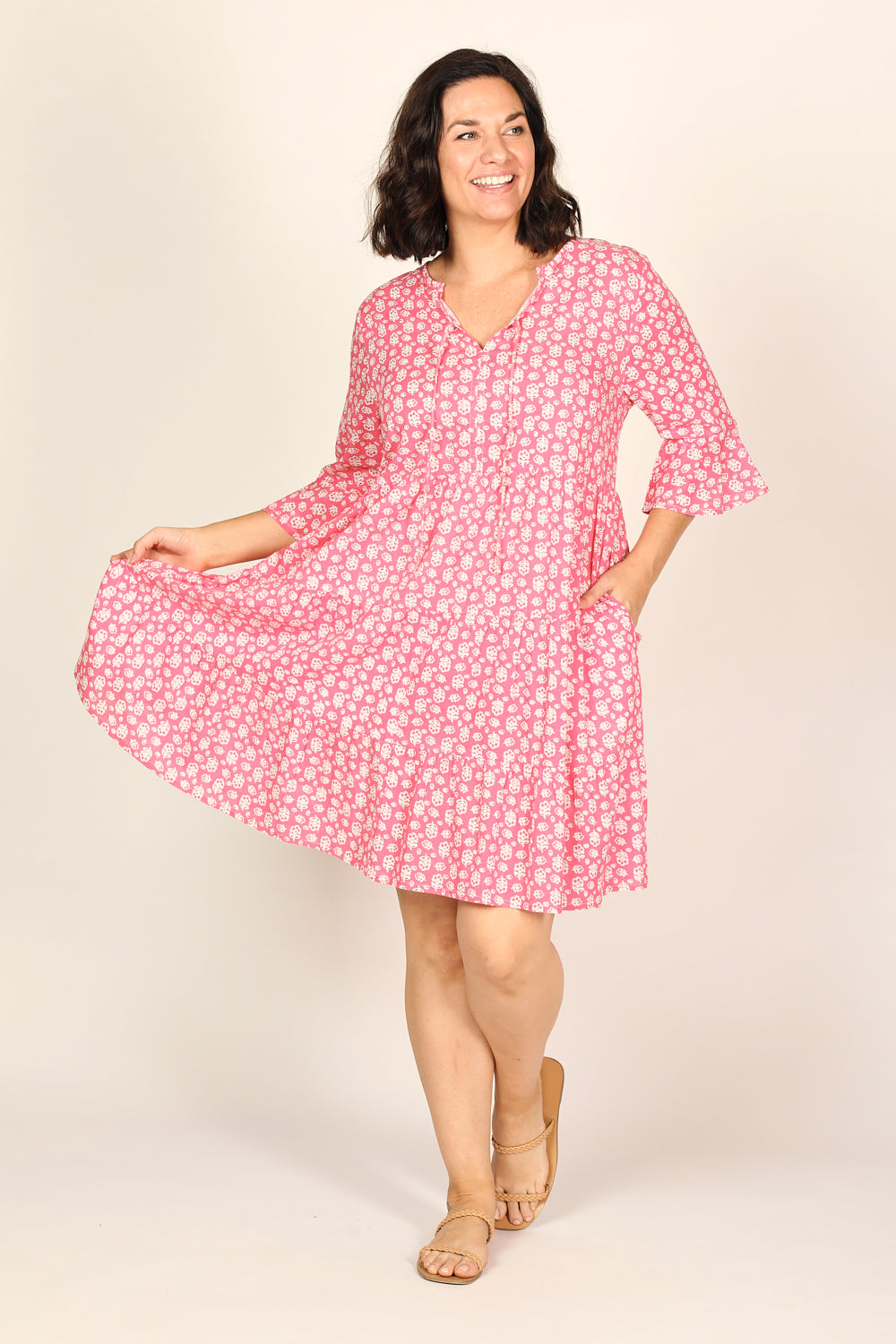 Scout Tiered Dress in Summer Blossoms