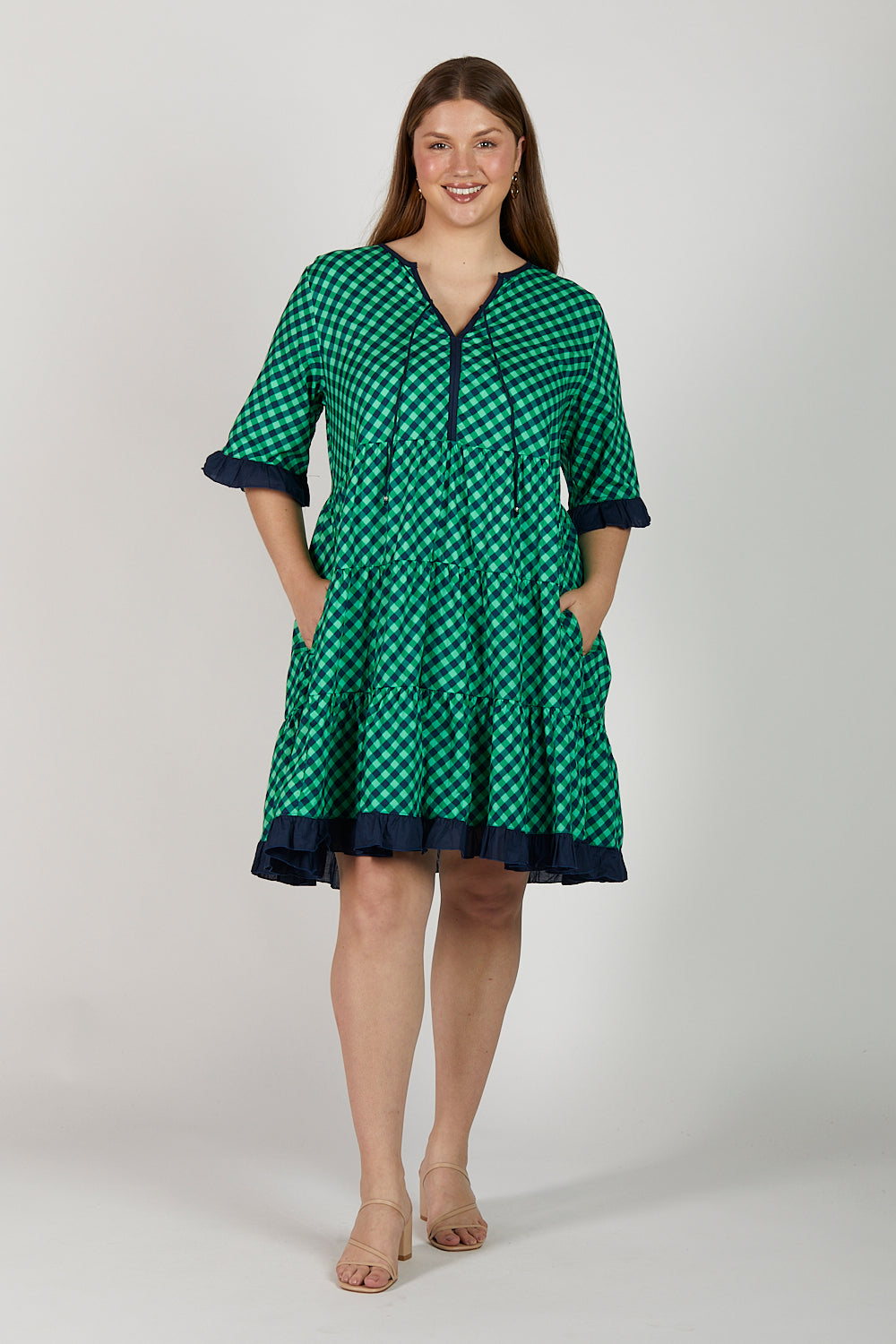 Scout Tiered Dress in Sydney Check