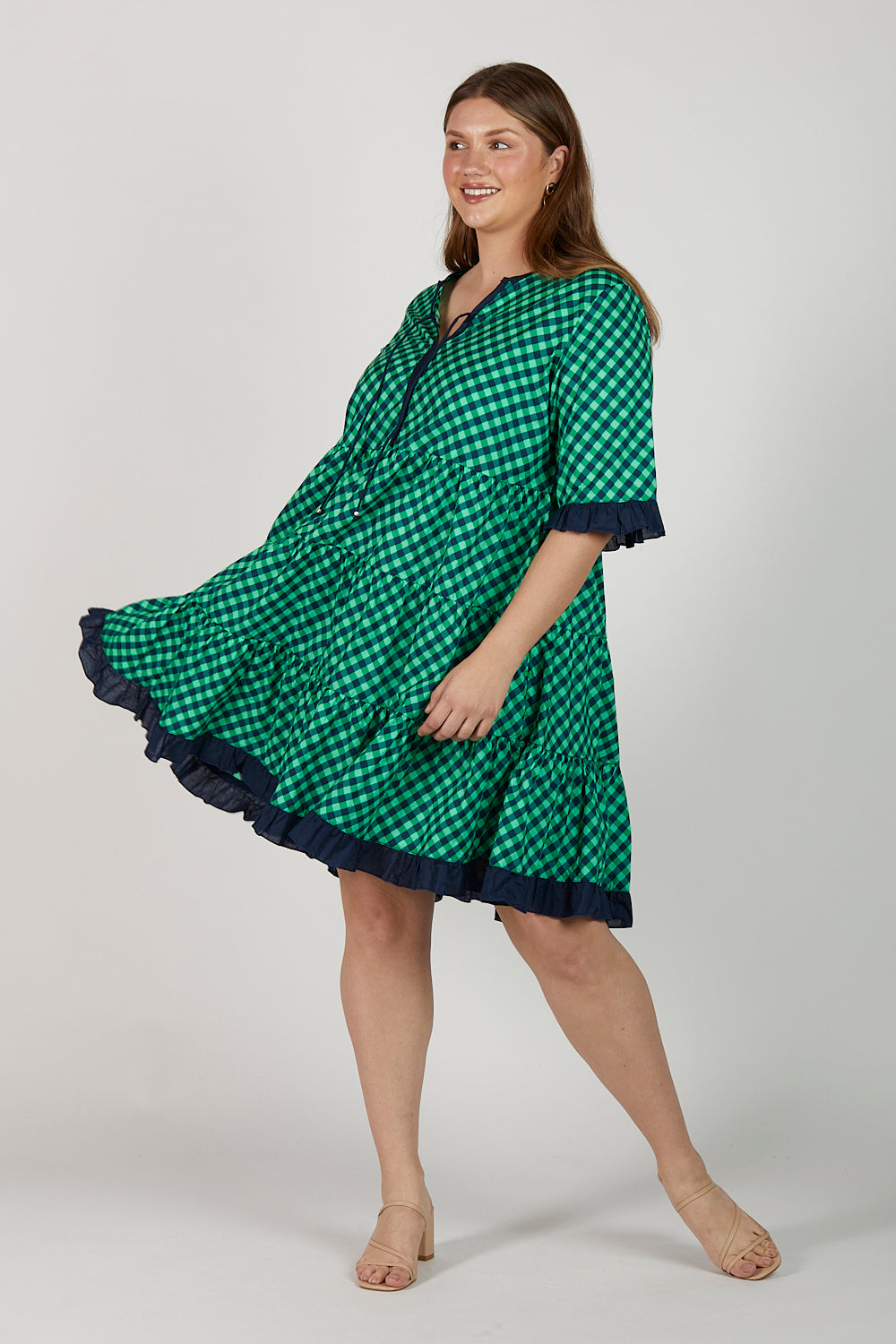 Scout Tiered Dress in Sydney Check