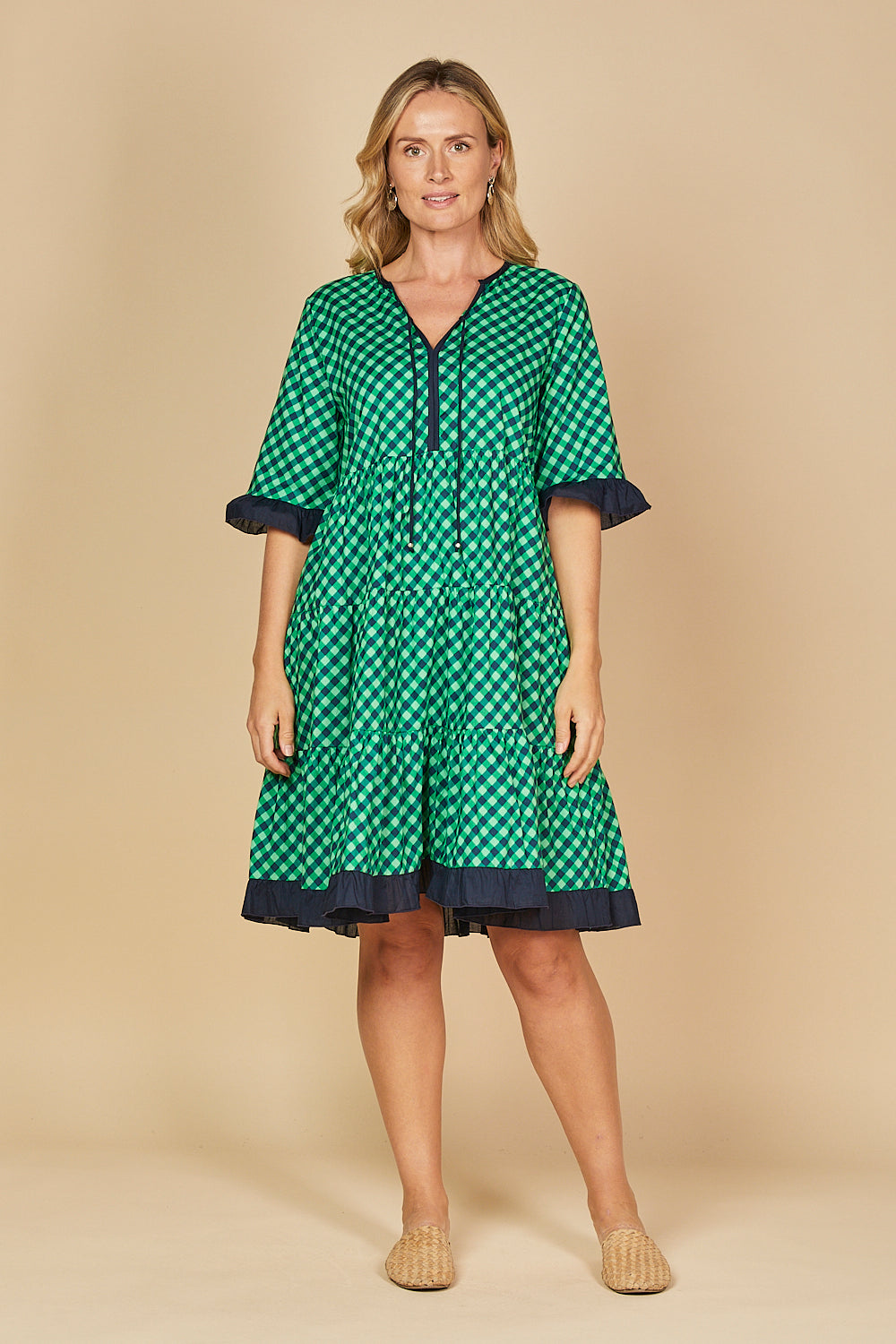 Scout Tiered Dress in Sydney Check