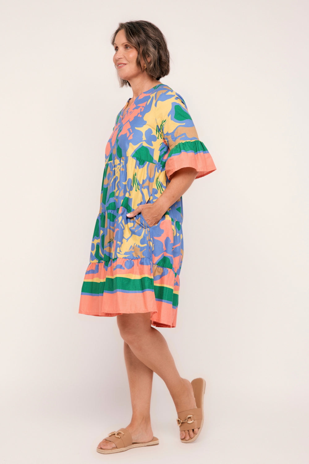 Scout Tiered Dress in Montego Bay