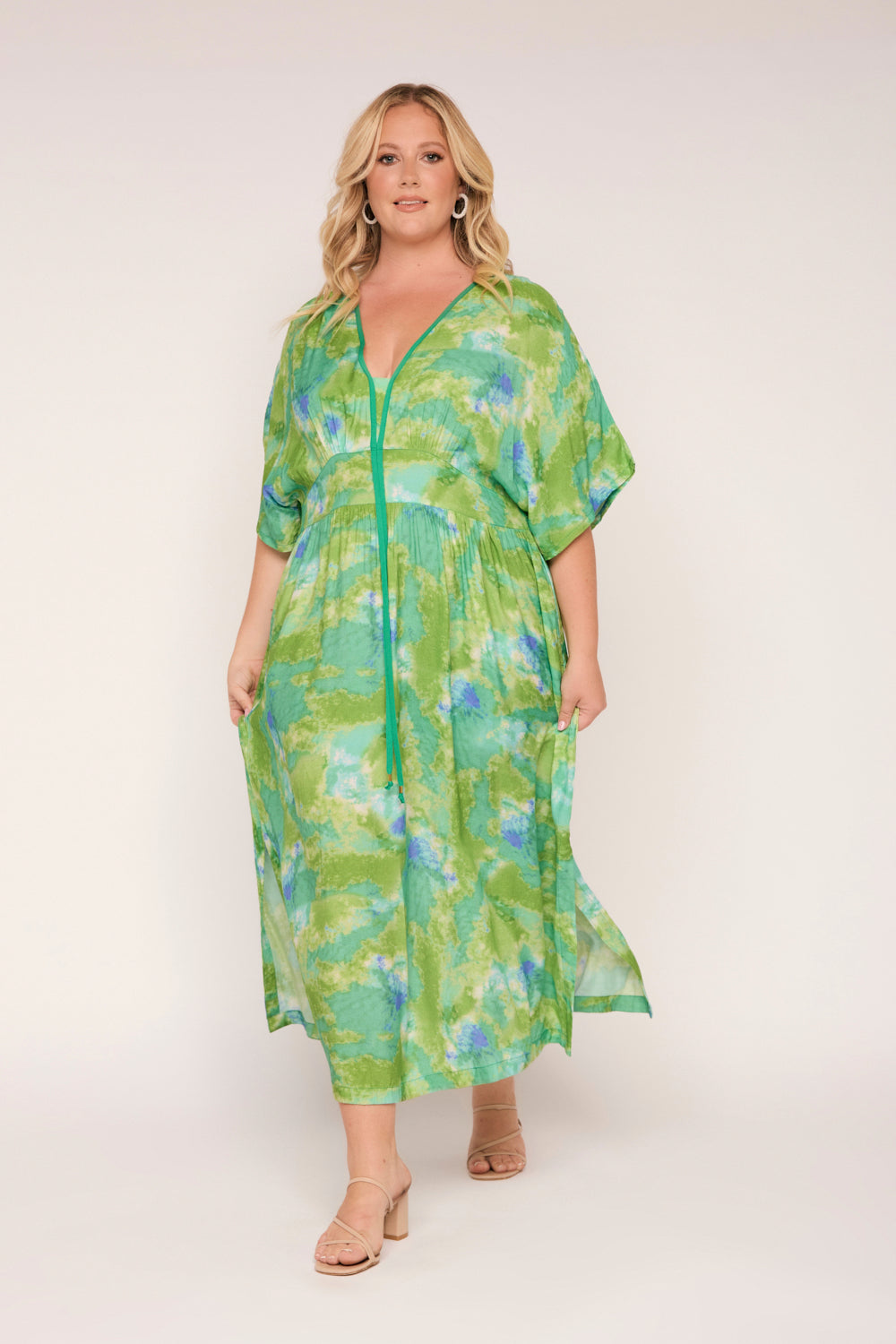 Selma Kimono Dress in Lakehouse