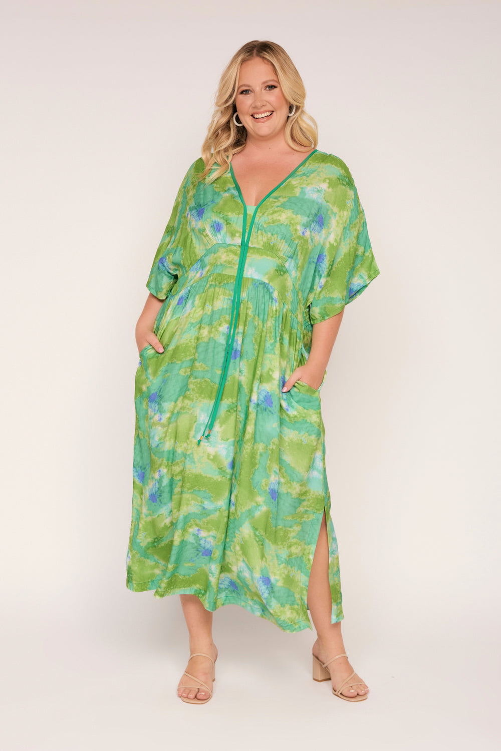 Selma Kimono Dress in Lakehouse