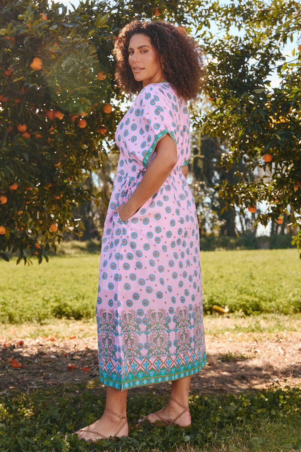 Selma Kimono Dress in Shalimar