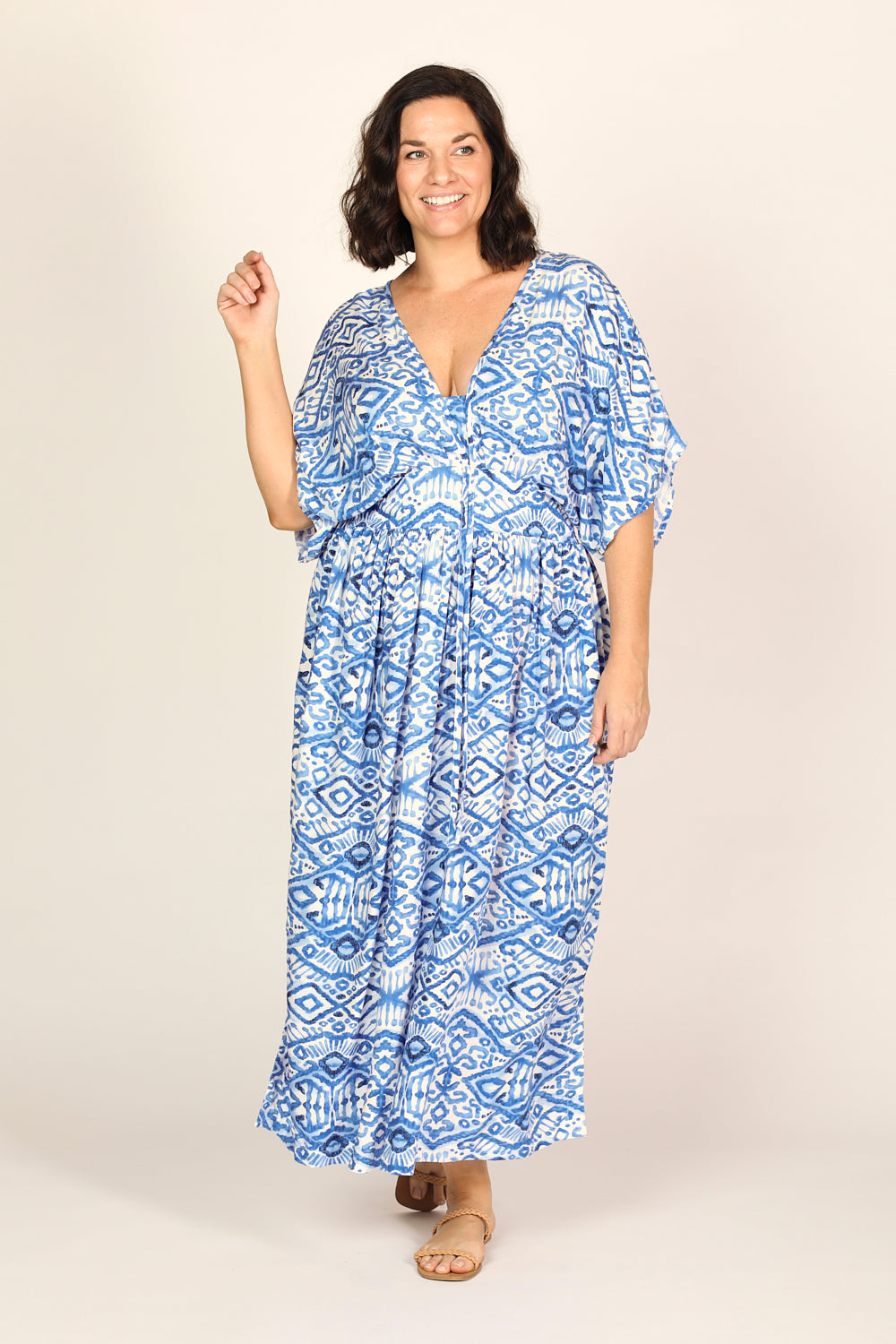 Selma Midi Dress in Azure Sky