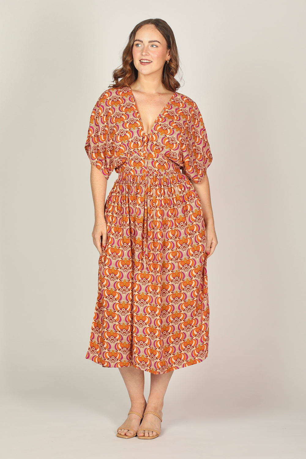 Selma Midi Dress in Go Go