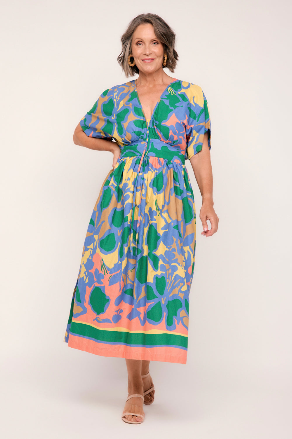 Selma Midi Dress in Montego Bay