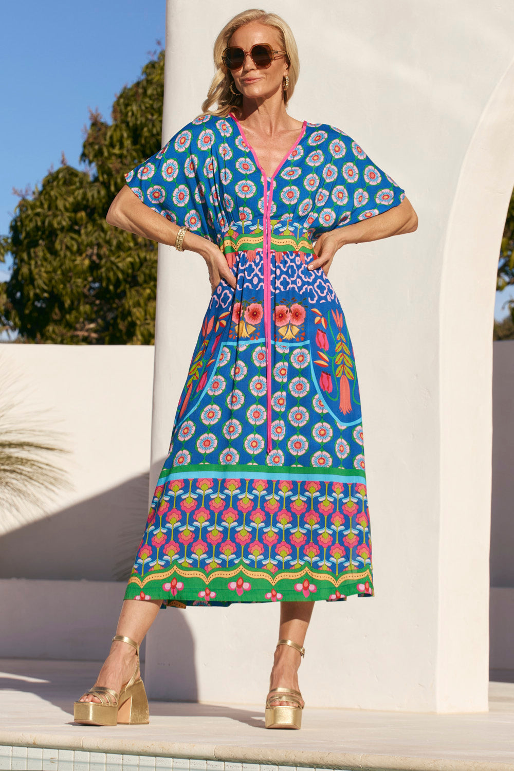 Selma Midi Dress in Paradiso