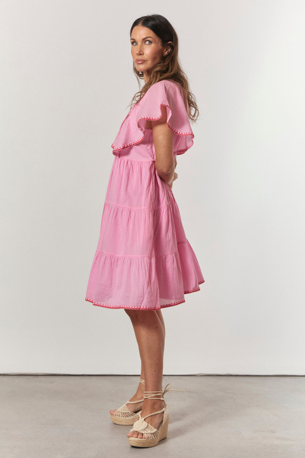 Sydney Flutter Short Dress in Rosita