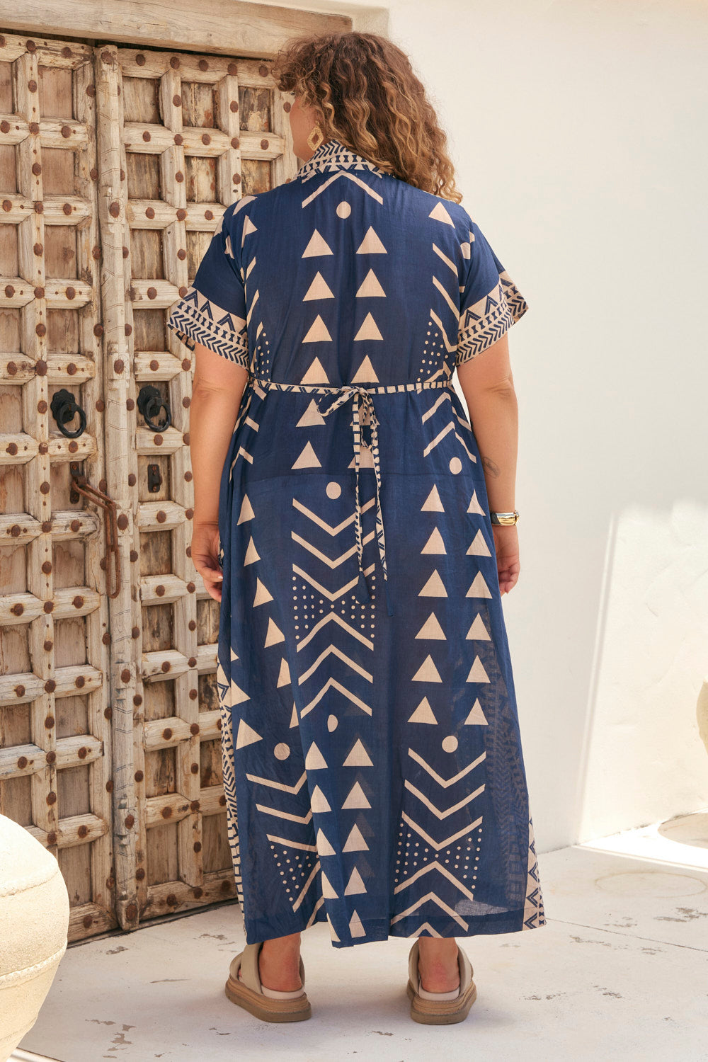 Tahlia Plunge Dress in Safira Navy