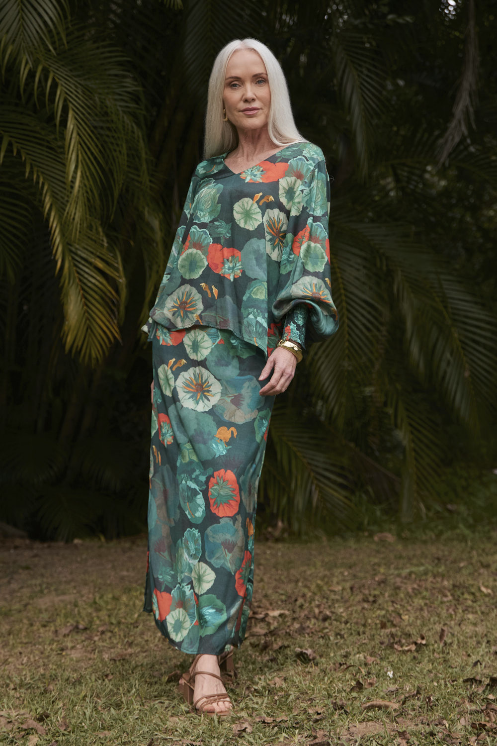 Ivy Column Skirt in Lotus