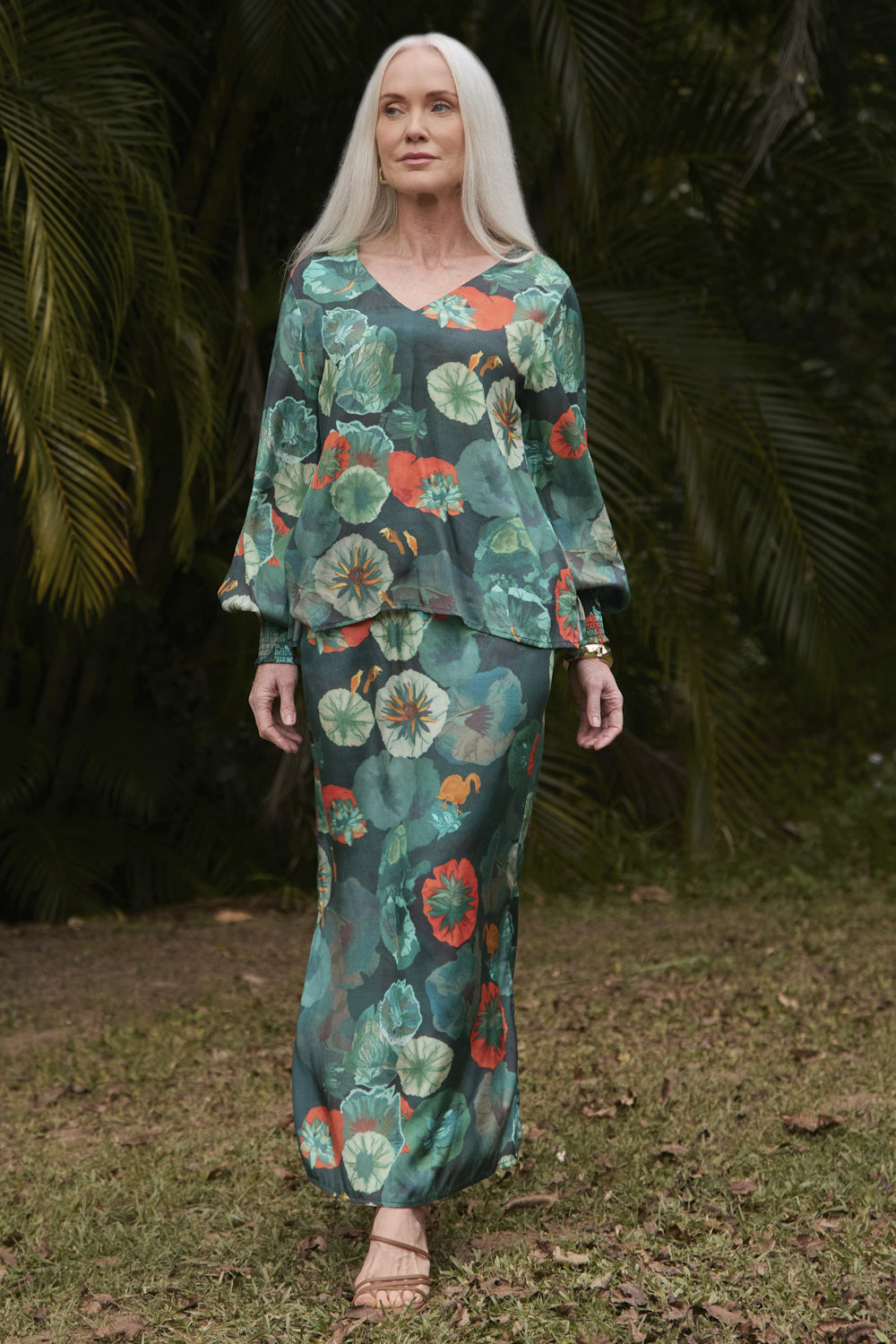 Ivy Column Skirt in Lotus