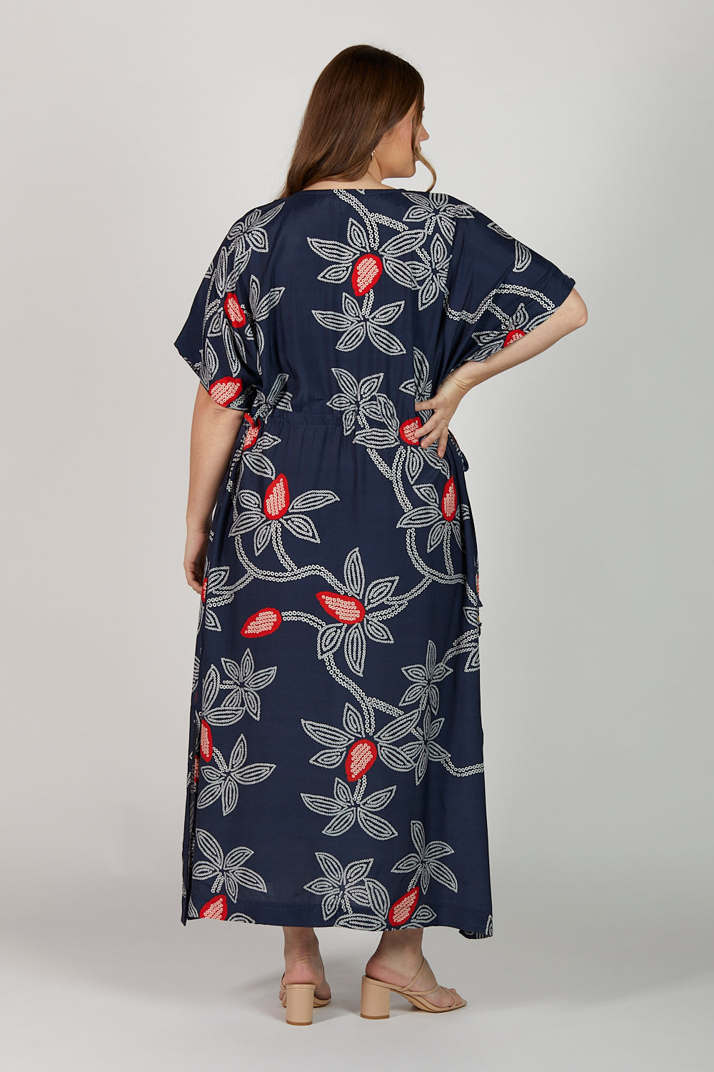 Tasha Maxi Kaftan Dress in Ikebana