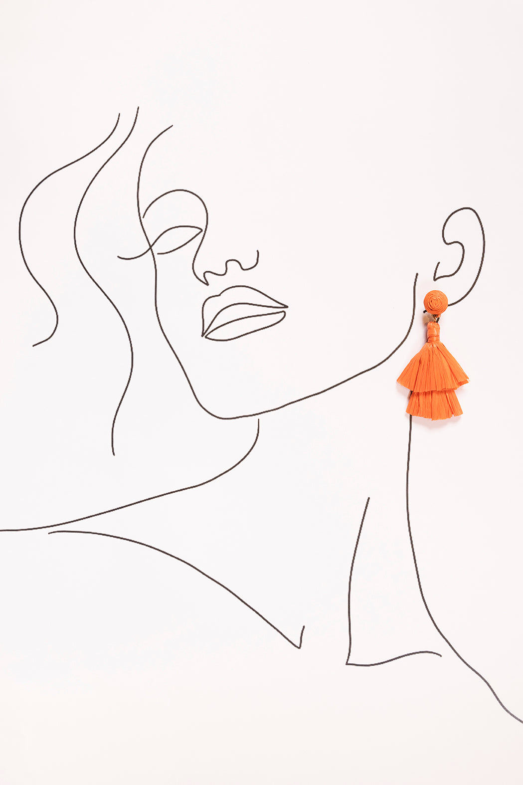 Tassel Earrings in Tangerine