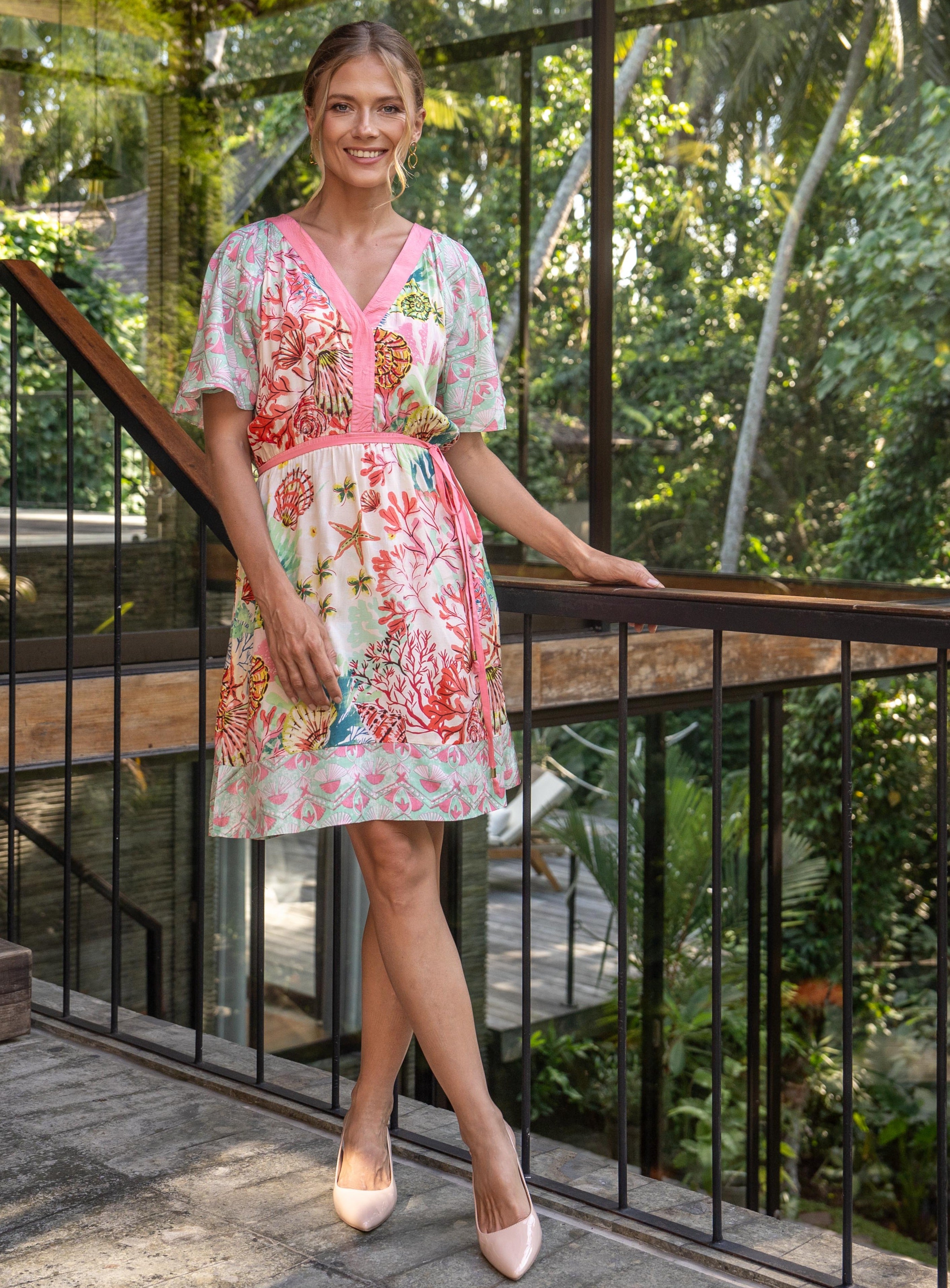 Thelma Short Dress in Seychelles