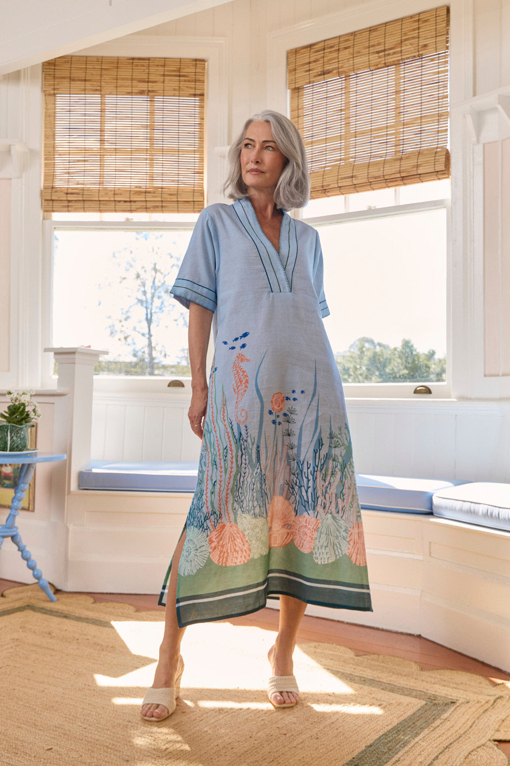 Tia Tunic Dress in Neptune