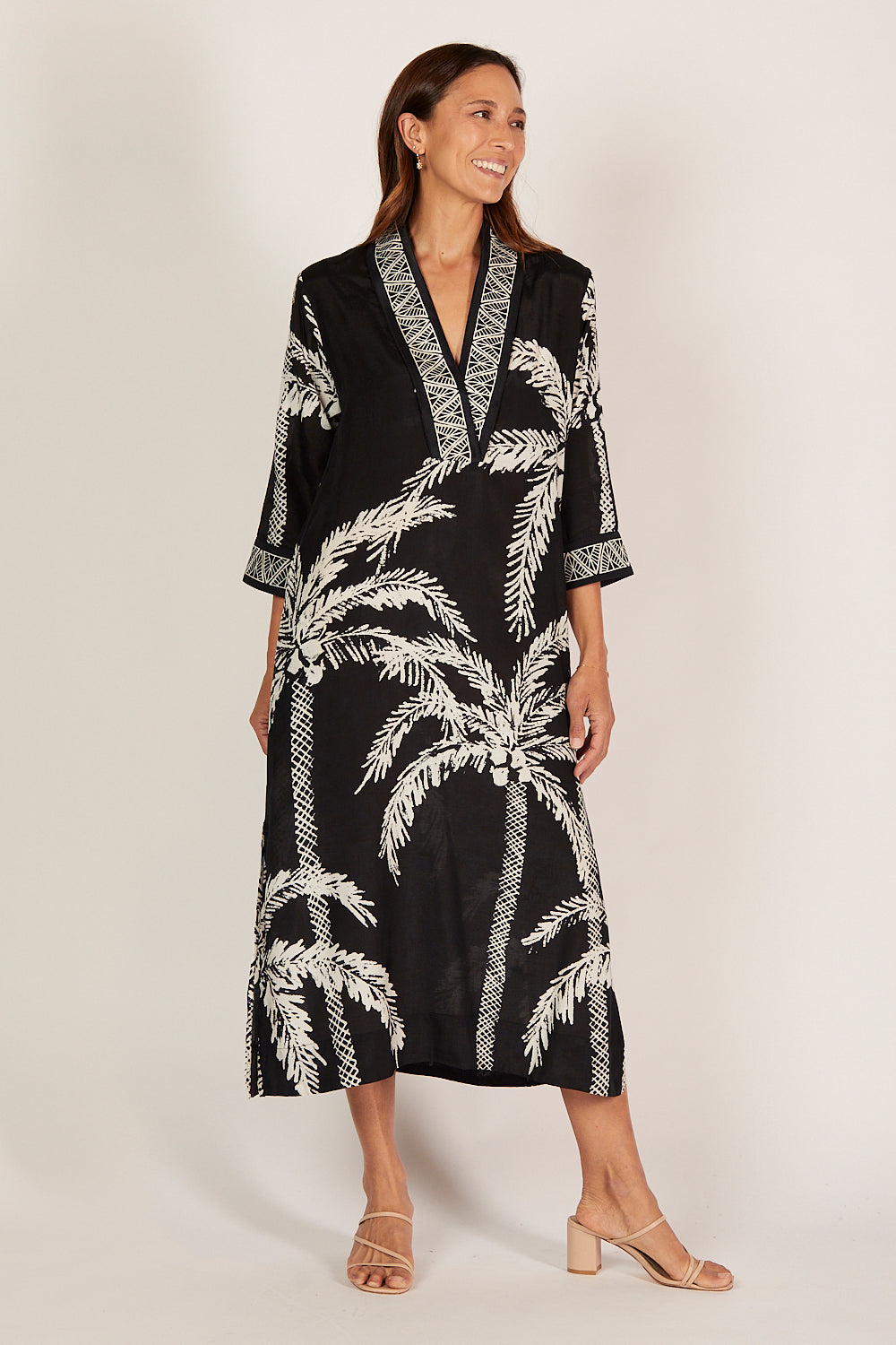 Tia Tunic Dress in Sunset Palms