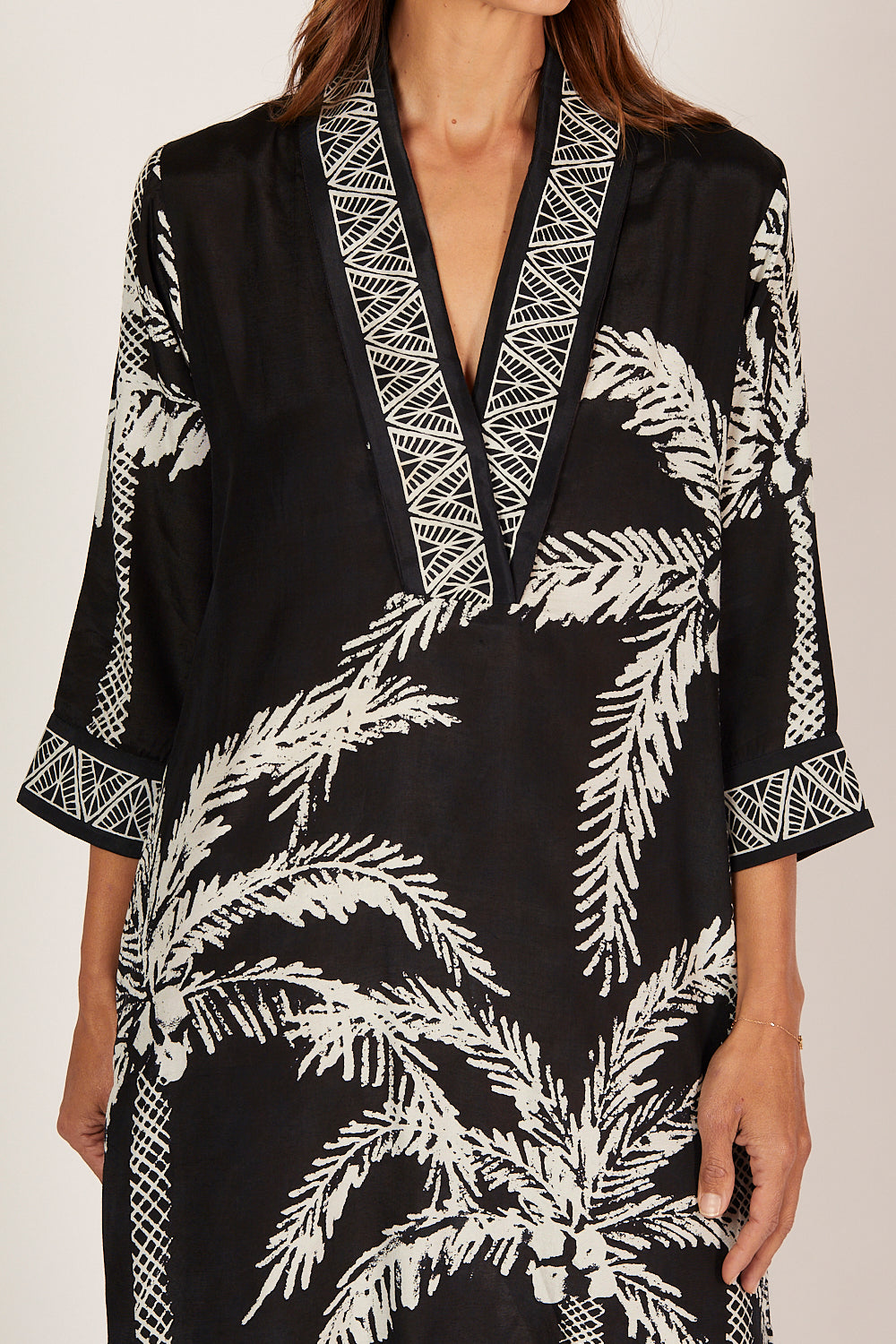 Tia Tunic Dress in Sunset Palms